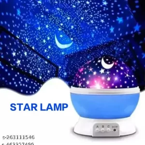 Star Lights Master For Decoration Rotating 360 Degree Moon Night Light Lamp Projector with Multi Colors and USB Cable, Lamp for Kids Room, Night Bulb, Cople Bedroom, Diwali décor, Home decor (Multi Color)