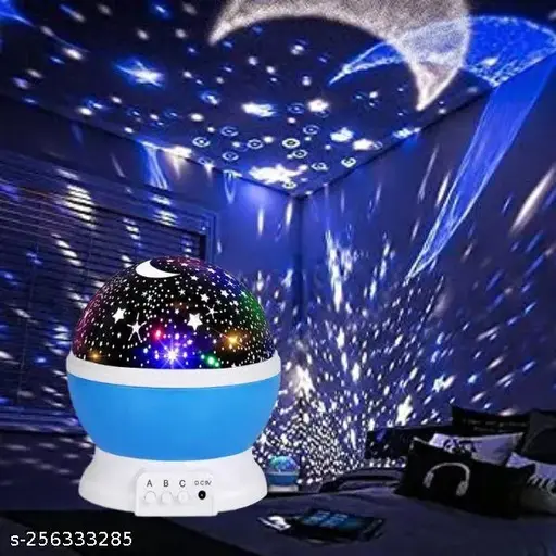 Star Lights Master For Decoration Rotating 360 Degree Moon Night Light Lamp Projector with Multi Colors and USB Cable, Lamp for Kids Room, Night Bulb, Cople Bedroom, Diwali décor, Home decor (Multi Color) - Image 3