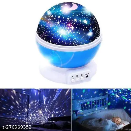 Star Lights Master For Decoration Rotating 360 Degree Moon Night Light Lamp Projector with Multi Colors and USB Cable, Lamp for Kids Room, Night Bulb, Cople Bedroom, Diwali décor, Home decor (Multi Color) - Image 5
